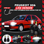 Peugeot 306 1993-1997 Uzun Kısa Far Uyumlu Şimşek Etkili Led Xenon Light Series H4