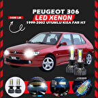 Peugeot 306 1999-2002 Kısa Far Uyumlu Şimşek Etkili Led Xenon Pro Series H7