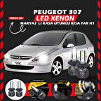 Peugeot 307 Makyajlı Kasa Kısa Far Uyumlu Şimşek Etkili Led Xenon Premium Series H1