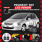 Peugeot 307 Makyajsız Kasa Kısa Far Uyumlu Şimşek Etkili Led Xenon Premium Series H7