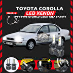 Toyota Corolla Efsane Kasa Uzun Kısa Far Uyumlu Şimşek Etkili Led Xenon Premium Series H4