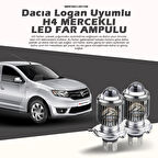 Dacia Logan Araca Özel Far Seti Mercek Led Xenon Uzun kısa Çift Renk