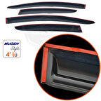 Dacia Sandero 2013-2020 Uyumlu Mugen Cam Rüzgarlığı Seti Piano Black 4'lü İthal Parlak Siyah