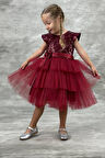 Tütü Etek Pul Payet Kız Çocuk Parti Elbisesi