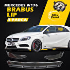 Mercedes Benz W176 2012-2018 Uyumlu Brabus Ön Lip 3 Parça Kanatlı Lip