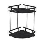 Line Bathroom DUS MALZEMELIK ŞAMPUANLIK İKILI 15653 MAT SIYAH 180X180