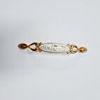 MİRAY 96 mm Metal Gold  porselen sarmasık  desenli / 5 ADET