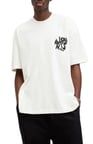 Erkek Baskılı Oversize T-shirt - Beyaz