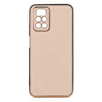 Gpack Xiaomi Redmi Note 12 Pro 4G Kılıf Bark Parlak Silikon Renkli Kenarları Rose