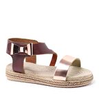 Artico Elenis Hakiki Deri Kahverengi Bakır Kız Bebek Sandalet