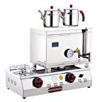 Doğalgazlı Çift Demlik Çay Ocağı 40'lık