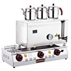 Doğalgazlı Üç Demlik Çay Ocağı 60'lık