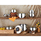 Serena Gold Çelik Tencere Seti 18 Parça