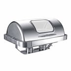 Roll Top, Camlı, Gömme Chafing Dish 9 Litre