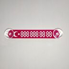 Araç Park Telefon Numaratörü Tel No Gösterici Numaratik Kırmızı-Beyaz YDNMR011