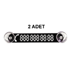2 ADET Siyah-Beyaz Araç Park Telefon Numaratörü Tel No Gösterici Numaratik YDNMR210