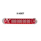 Araç Park Telefon Numaratörü 5 ADET Kırmızı-Beyaz Tel No Gösterici Numaratik YDNMR520