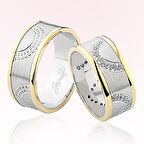 Desenli Altın Alyans 1601-2