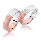 Harem Altın Rose Beyaz Altın Alyans 1604-2