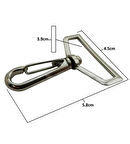 4 Adet Çanta Kayış Metal Zammak Kanca Büyük Boy Valiz Kilidi