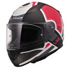 LS2 RAPID 2 GRID MAT BEYAZ-KIRMIZI KASK