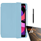 Gpack Apple iPad 10.2 2021 9.Nesil Kılıf Kalem Bölmeli Arkası Şeffaf Standlı nt11  Nano  Kalem