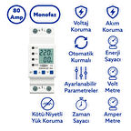 Tomzn Hiking Voltaj ve Akım Koruma Rölesi Yüksek Alçak Gerilim ve Akım Koruyucu Röle 80A