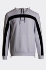 Erkek Sweatshirt Kapüşonlu Yan Fermuar Detaylı Sportswear Beyaz 1658