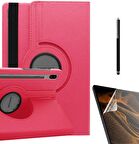 Gpack Samsung Galaxy Tab S7 Fe T737 Kılıf Kapaklı Standlı 360 Dönebilen Koruma dn22  Nano  Kalem