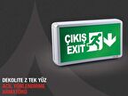 Arsel Dekolite Z Serisi AE-4113-L Acil Çıkış Yönlendirme Armatürü Kesintide 180 Dak. Yanan 500 Lümen LED