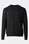 Erkek Sweatshirt Bisiklet Yaka Fermuar Detaylı NCS DSGN Siyah 1669