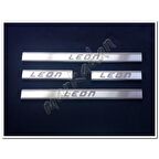 Markadan Seat Leon Krom Kapı Eşiği 2012-2019 4 Parça Paslanmaz Çelik