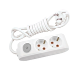 Viko 2 li Anahtarlı Priz 3x1,5 mm Uzatma Beyaz 25 Mt.