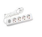 Viko 4 lü Anahtarlı Priz 3x1,5 mm Uzatma Beyaz 25 Mt.