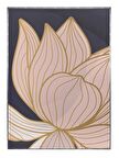 Shop365 Lotus Nilüfer Çiçek İllüstrasyon Tablo Çerçeveli P-000877