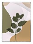 Shop365 Yeşil Yapraklar Pastel Renkler Modern Tablo Çerçeveli P-000886