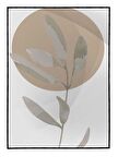 Shop365 Yapraklar ve Şekiller Karışık Renkler Modern Tablo Çerçeveli P-001035
