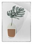 Shop365 Saksıda Bitkiler İllüstrasyon Modern Tablo Çerçeveli P-001322