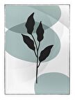 Shop365 Bitki Yapraklar ve Şekiller Modern Tablo Çerçeveli P-002035