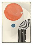 Shop365 Modernist Şekiller İllüstrasyon Modern Sanat Tuval Tablo Çerçeveli P-002429