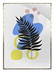 Shop365 Bitki Yapraklar ve Şekiller Modern Tablo Çerçeveli P-002709