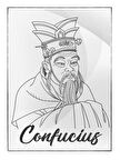 Shop365 Konfüçyüs Confucius Filozof Bilgin Çizim Tablo Çerçeveli P-003446