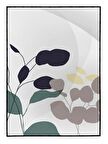 Shop365 Bitki Yapraklar ve Şekiller Modern Tablo Çerçeveli P-003595
