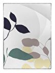 Shop365 Bitki Yapraklar ve Şekiller Modern Tablo Çerçeveli P-003598