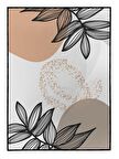 Shop365 Bitki Yapraklar ve Şekiller Modern Tablo Çerçeveli P-003606