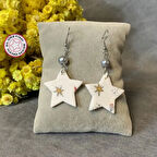 Uretti - Hatice 4962 - El Yapımı Yıldız Yılbaşı Temalı Polimer Kil Küpe