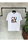 Cuba Baskılı Siyah Erkek Tshirt