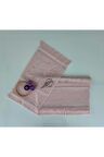 2'Lİ SARRA ETAMİN SAÇAKLI HAVLU SETİ (30x50-50x90 cm) - PUDRA