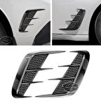 Üniversal Her Araca Uyumlu Piano Black Esnek Tampon Kaput Çamurluk Venti Izgarası Spor Görünümlü 1.Sınıf İthal Sağ Sol 2 Adet