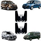 Fiat Doblo Siyah-Beyaz Fosforlu 4'lü Paçalık Çamurluk Tozluk FIA0FX02101